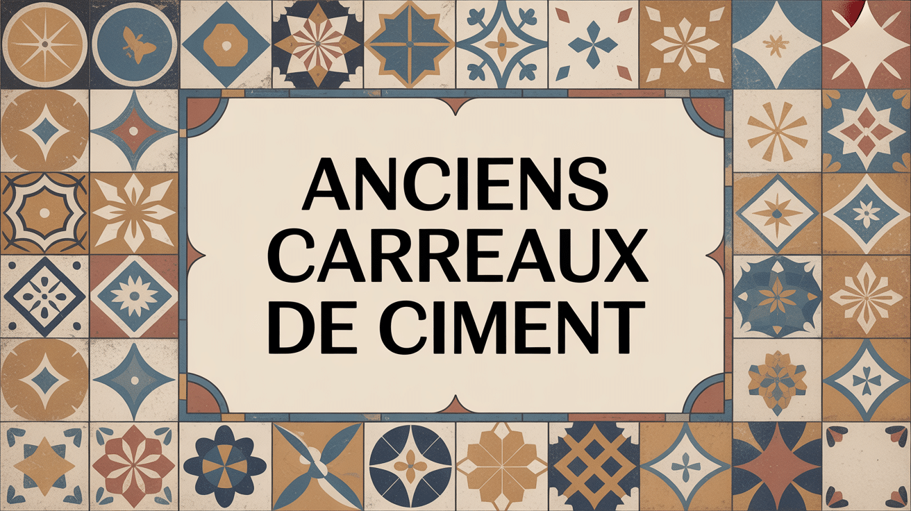 mosaique ancien carreaux de ciment motifs geometriques