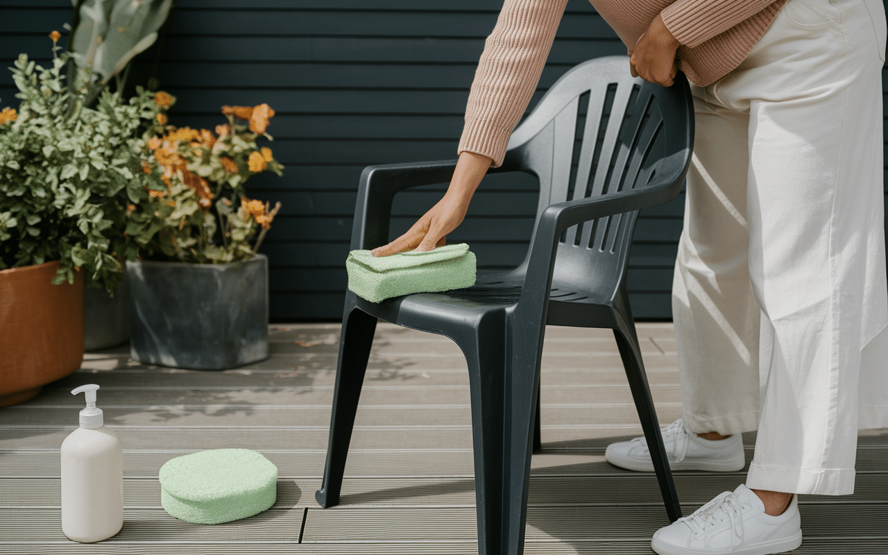comment raviver un salon de jardin en plastique noir nettoyage chaise plastique