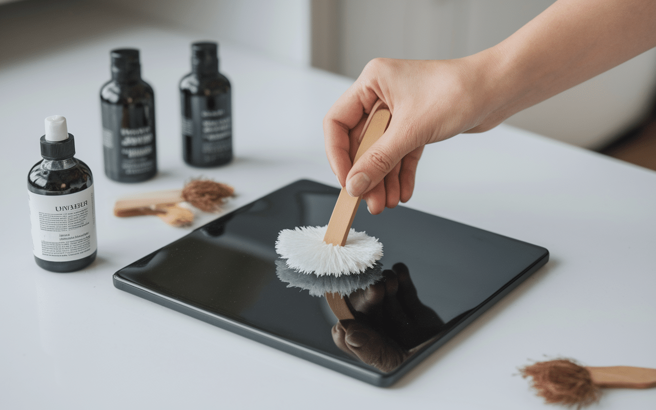 comment raviver un salon de jardin en plastique noir main applique rénovateur