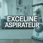 exceline aspirateur sur sol carrelé dans salon