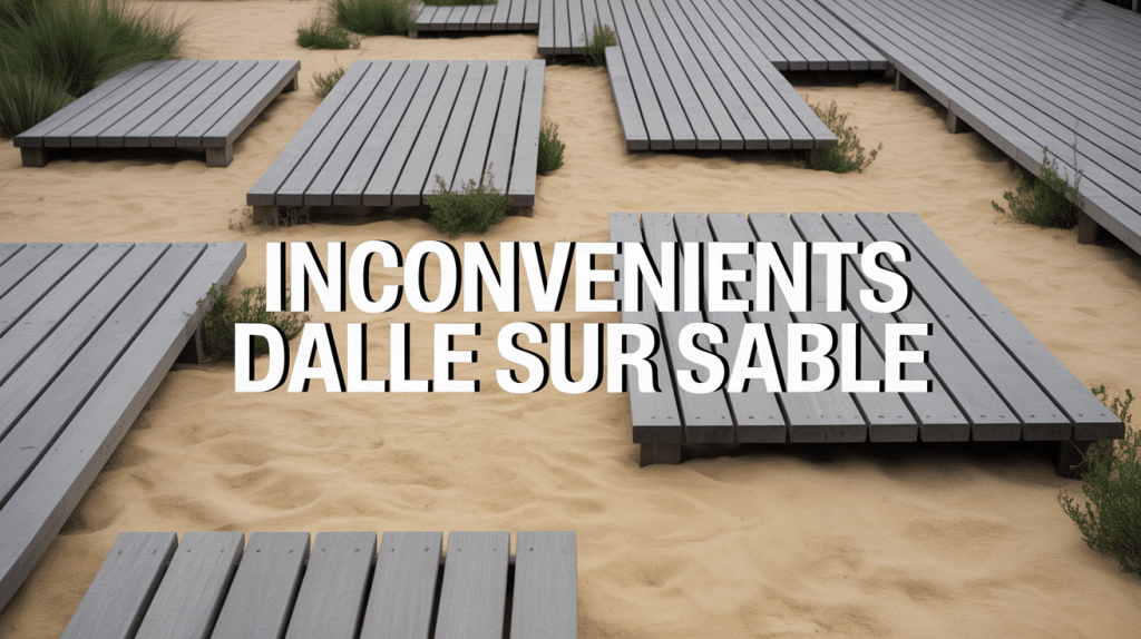 Inconvénients pose dalle sur sable terrasse vue réelle
