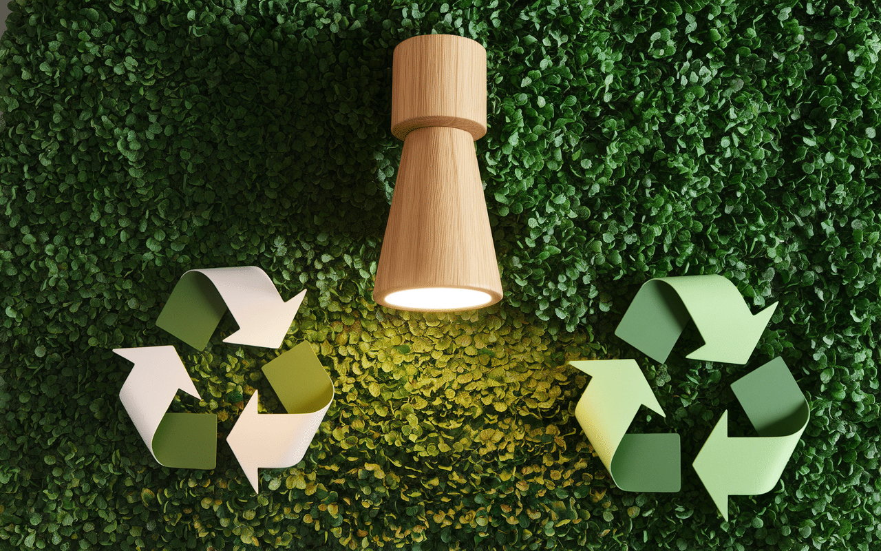 Spot en bois LED écologie économie énergie