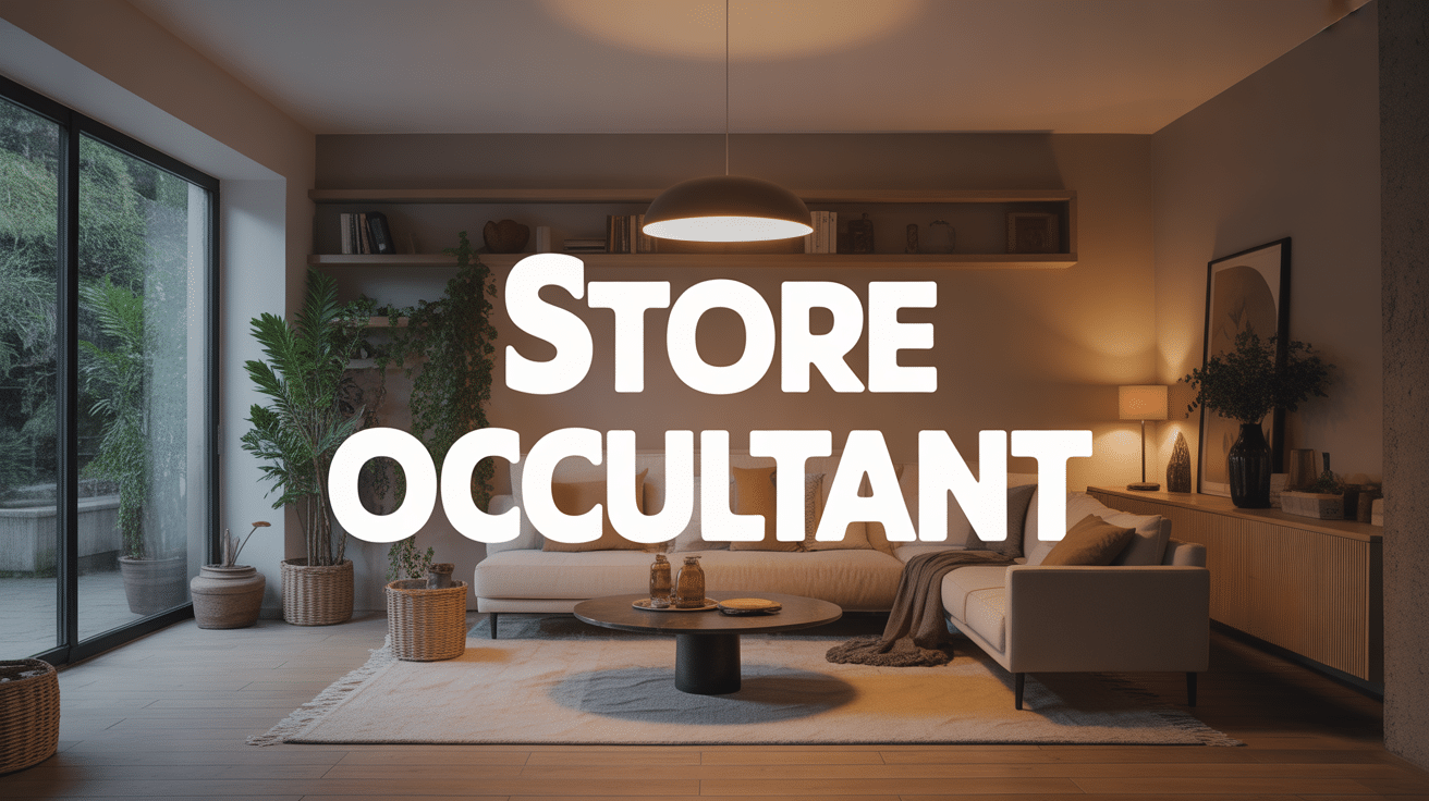 intérieur moderne avec store occultant toiciel