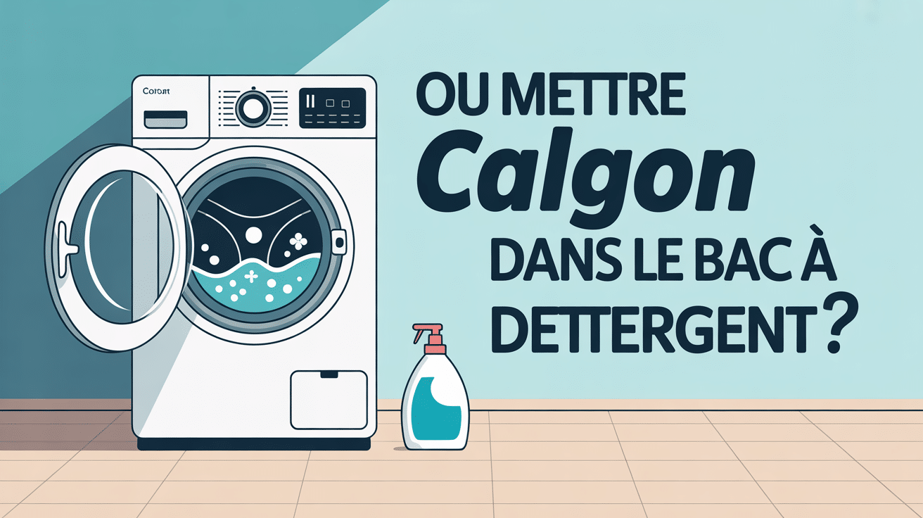 Symbole bac à détergent machine à laver calgon compartiments visibles