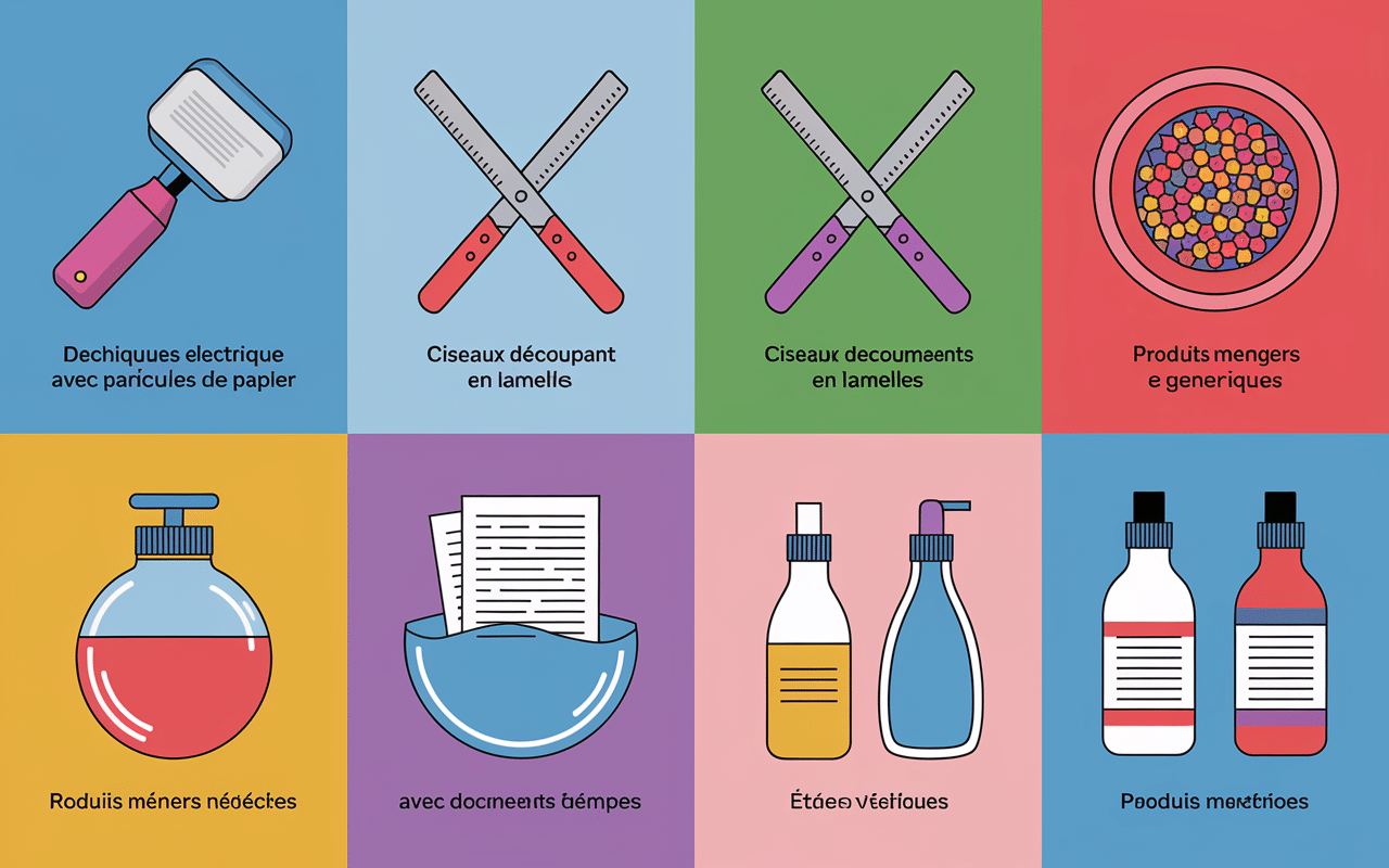 Infographie comment détruire des papiers sans les brûler méthodes visuelles