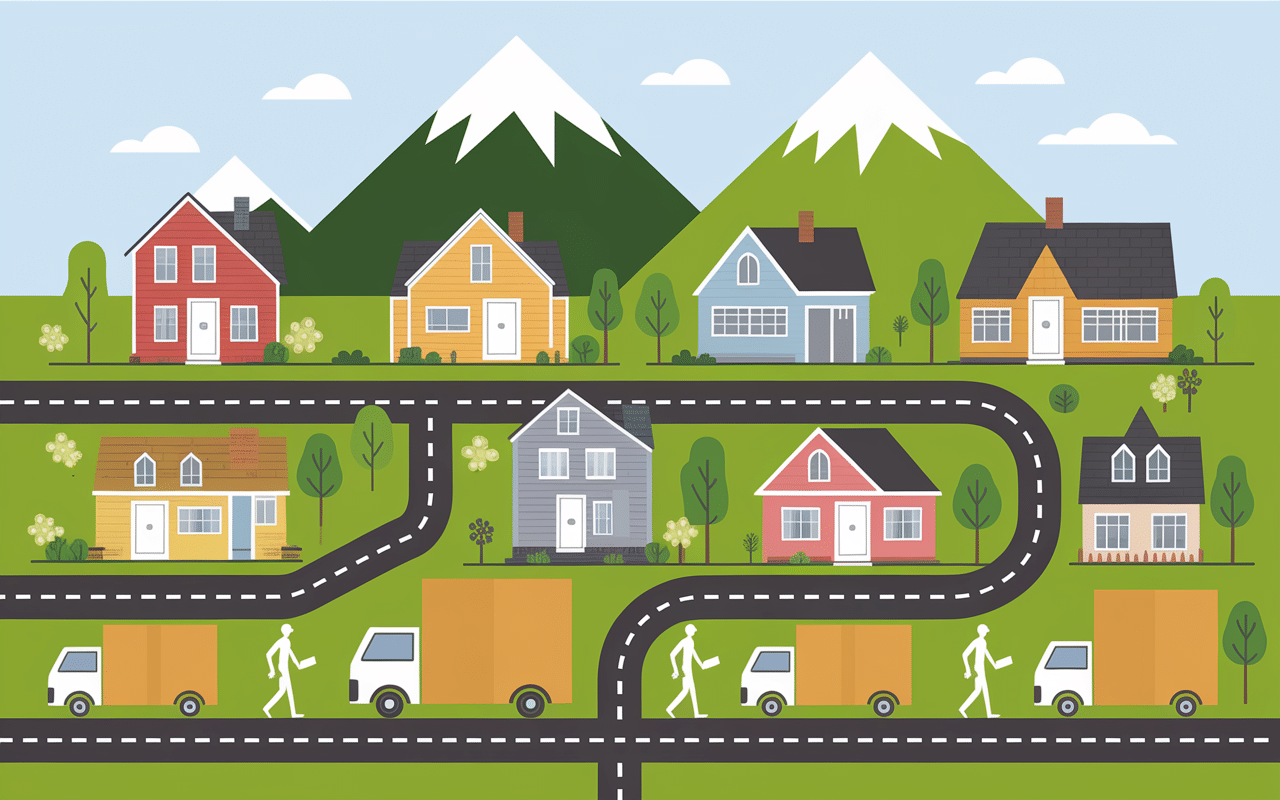 Carte vide maison dans le 65 camions cartons montagnes