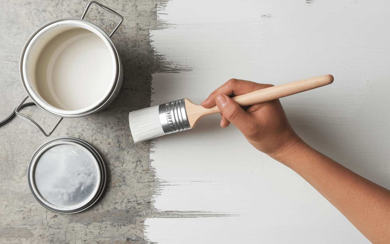 application peinture peindre une cheminée étape pro