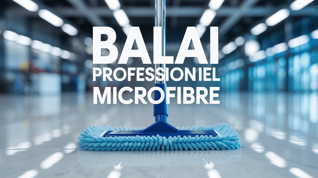 Balai professionnel microfibre nettoie sol carrelé moderne