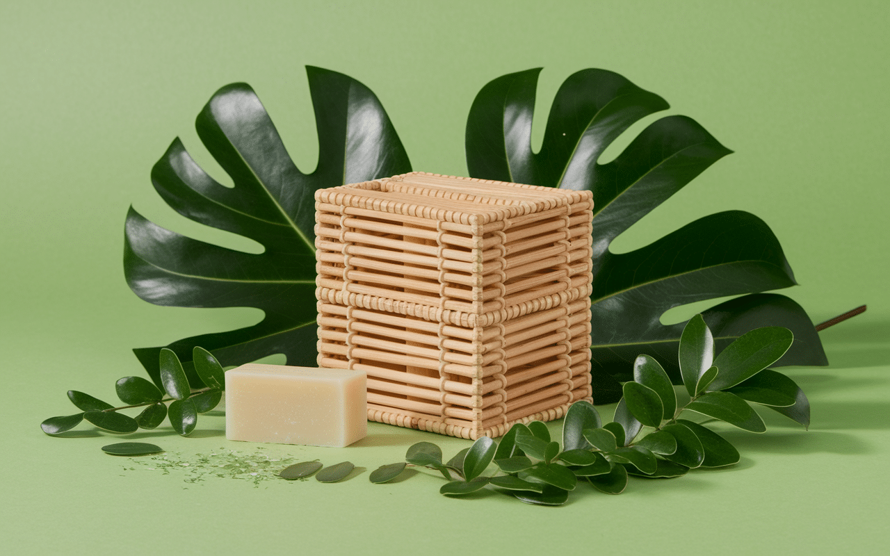 Boite pour savon voyage bambou ferme avec savon solide