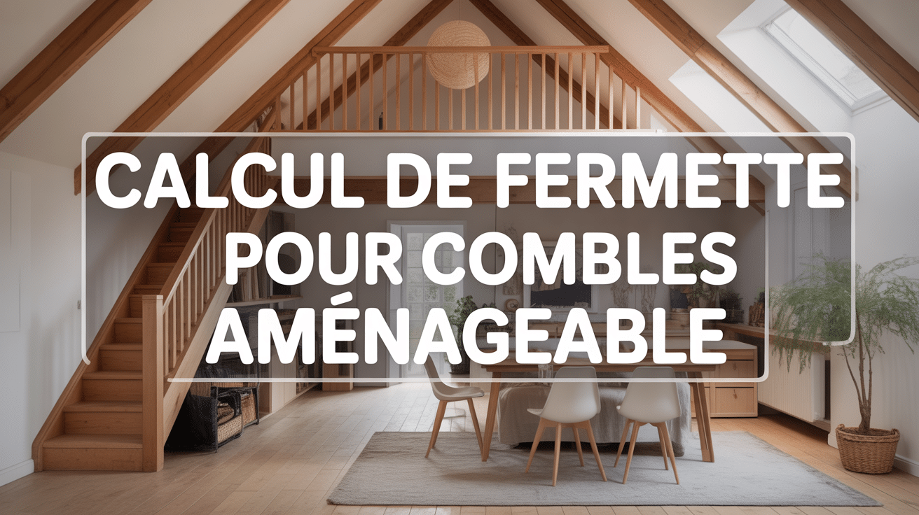 vue coupe charpente avec fermette calcul fermette comble amenageable