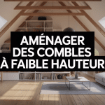 Vue d'ensemble combles aménagés faible hauteur mobilier bas