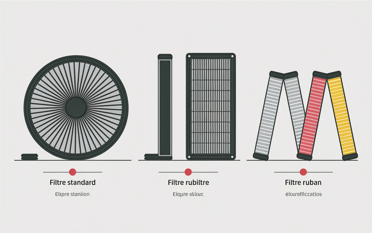 Différents filtres VMC simple flux comparés illustration