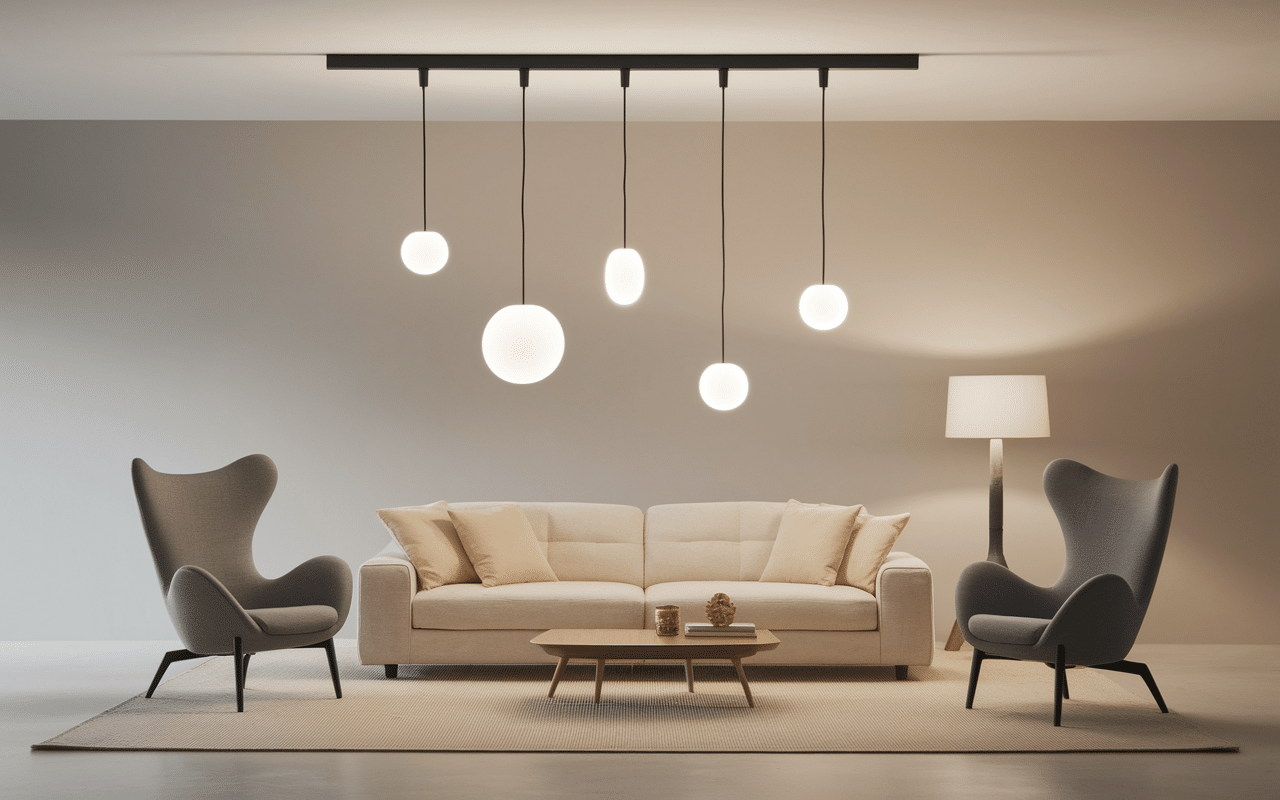 Eclairage plafond poutre apparente luminaires modernes et rubans LED