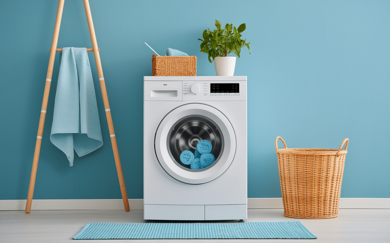 Balai en microfibres lavé en machine avec manche télescopique