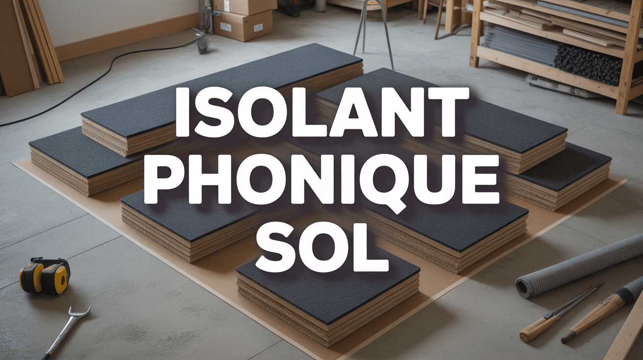 vue coupe sol isolant phonique outils pose
