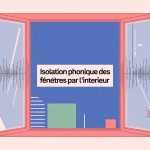 Isolation phonique fenetre par l'intérieur vue intérieure matériaux