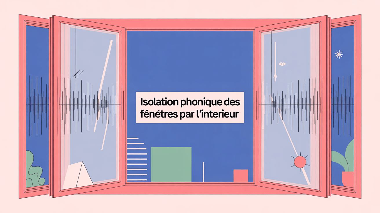 Isolation phonique fenetre par l'intérieur vue intérieure matériaux