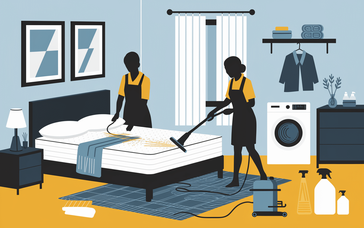 Éliminer petits insectes noirs ronds maison lit