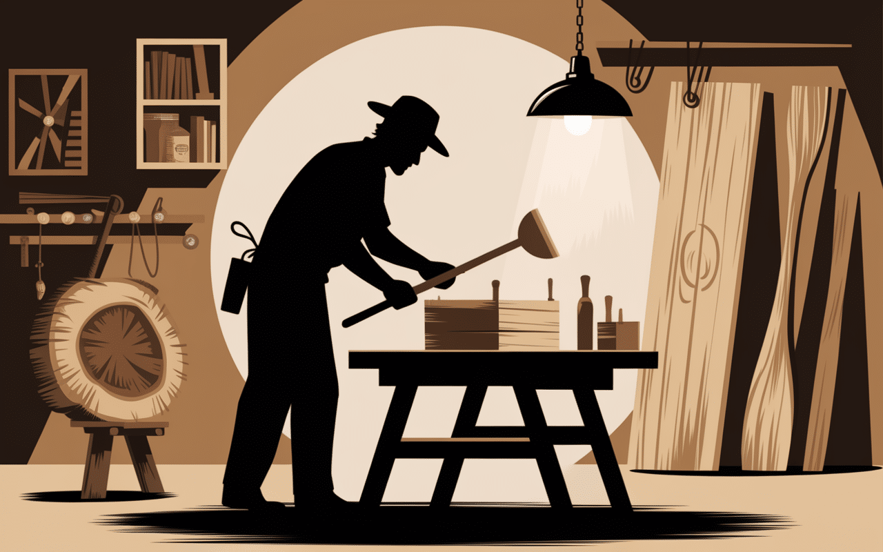 artisan travaillant dans une maison en bois de russie