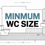 minimum wc size vue en coupe salle de bain avec cotations