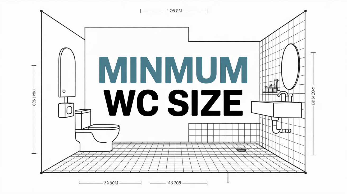 minimum wc size vue en coupe salle de bain avec cotations