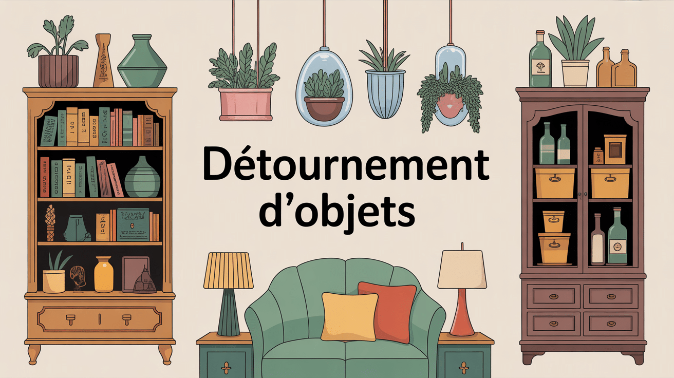 objets détournés de leur fonction en déco DIY