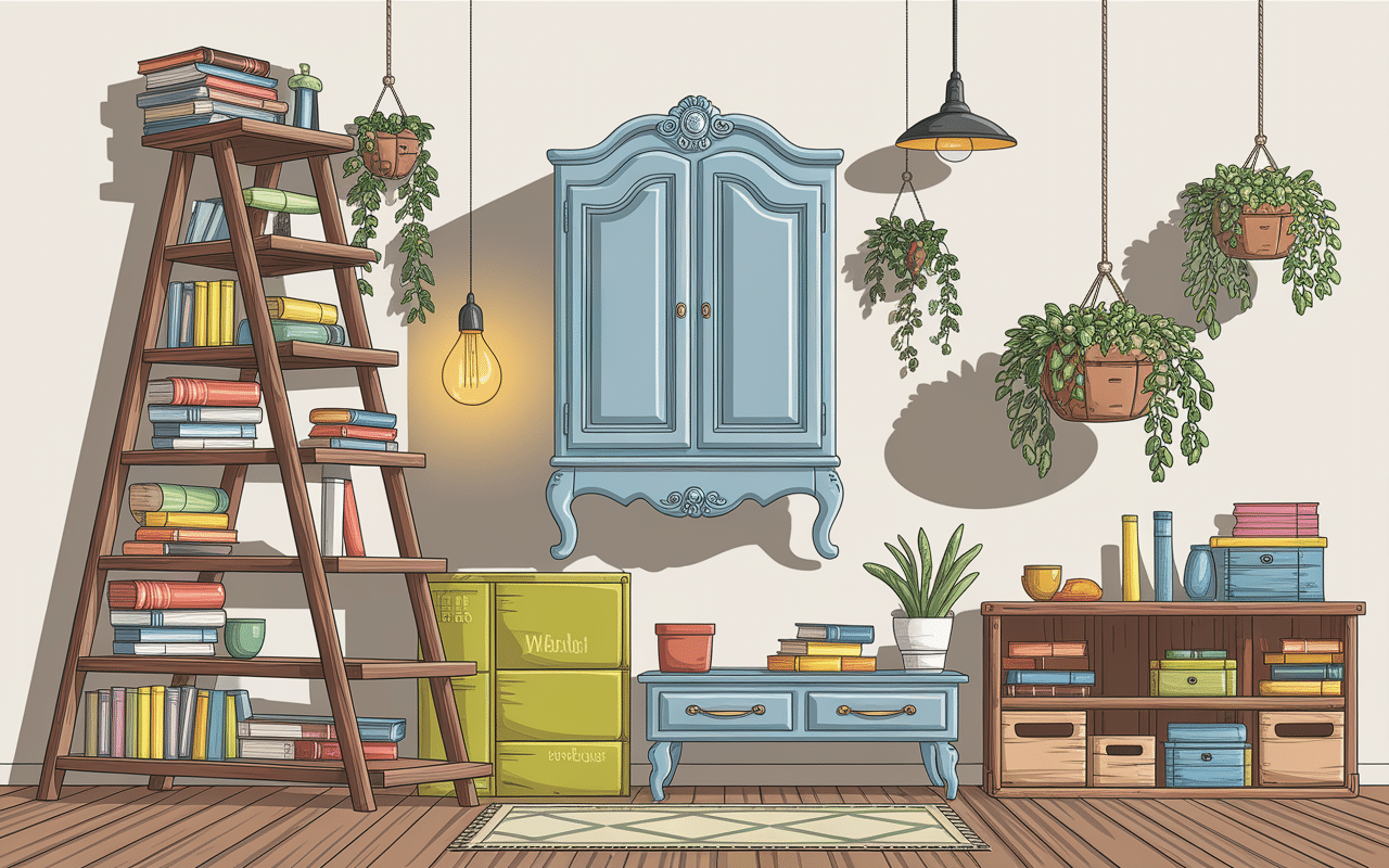 objets détournés de leur fonction dans un intérieur innovant