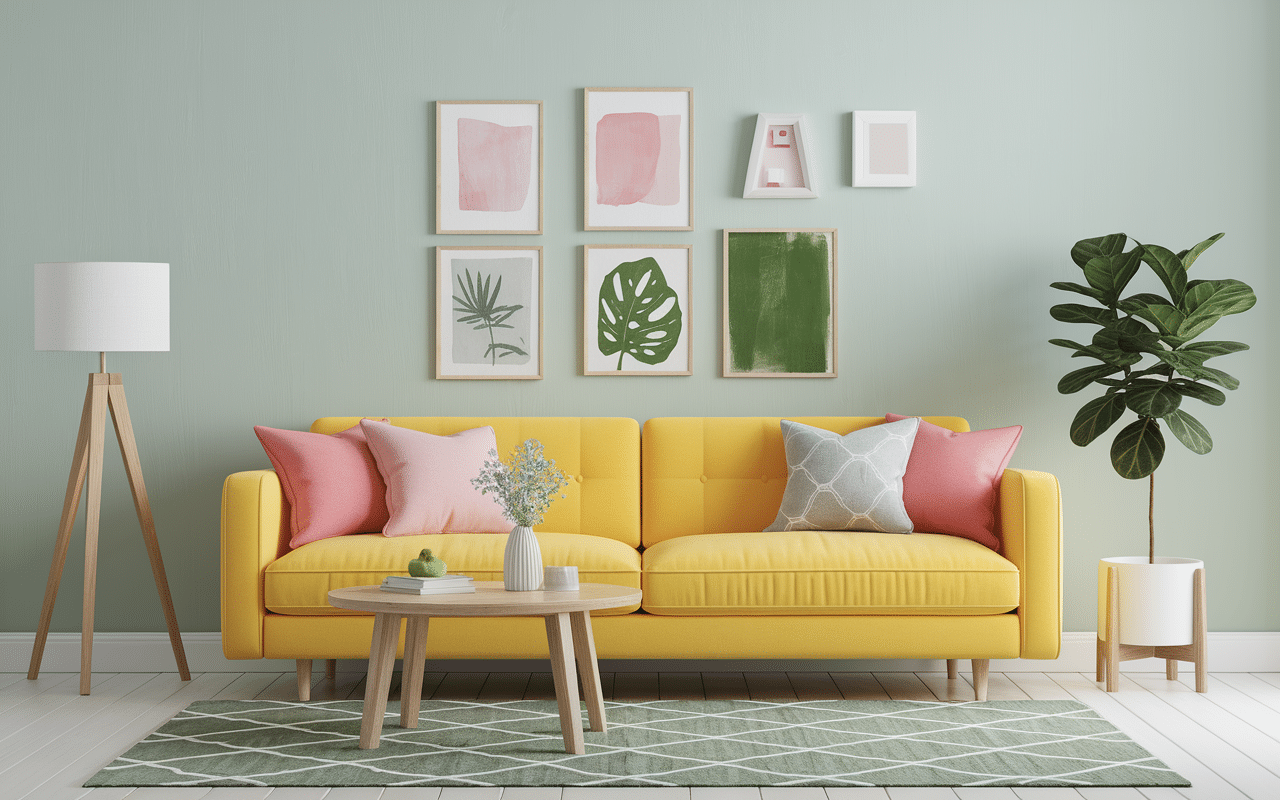 Nuances pastel pour chambre rose et verte