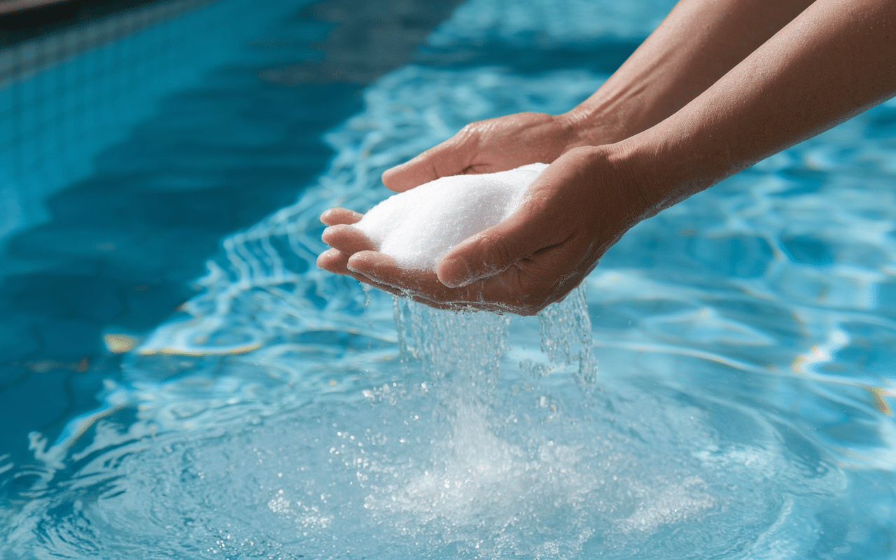 Ajout bicarbonate de soude dans piscine avec dose précise
