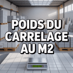 poid carrelage au m2 différents types et balance