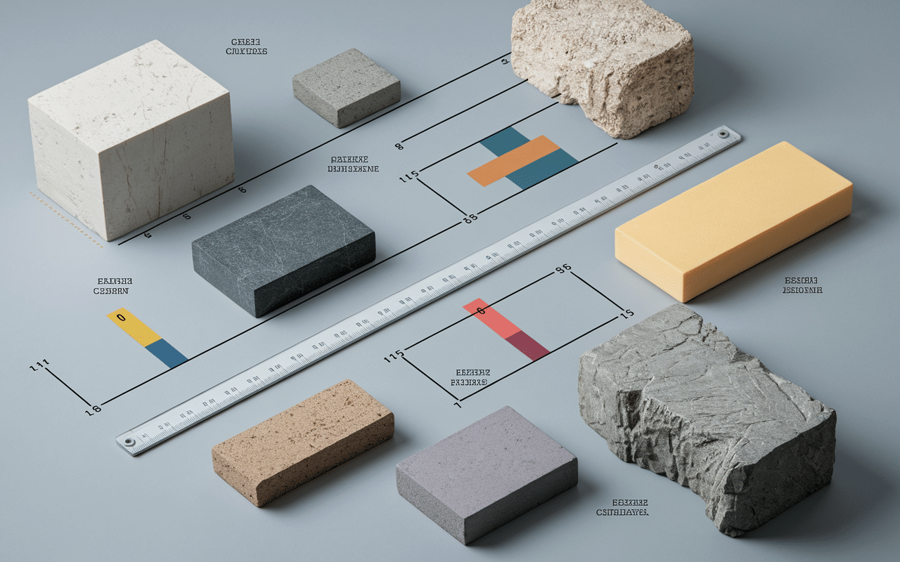 Facteurs poids carrelage m2 coupe et materiaux