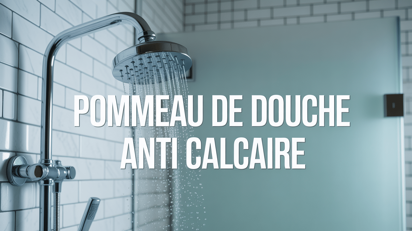 pommeau de douche anti calcaire chromé salle de bain propre