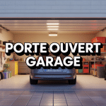 porte ouvert garage résidentiel grande ouverte