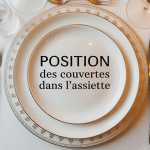 Position des couverts dans l'assiette sur table élégante