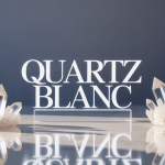Quartz blanc translucide et laiteux exposé lumière zen