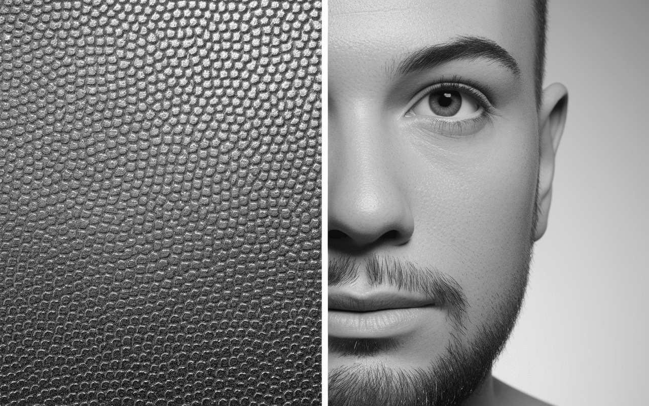 comparatif visuel ral 2900 sablé surface mate et brillante