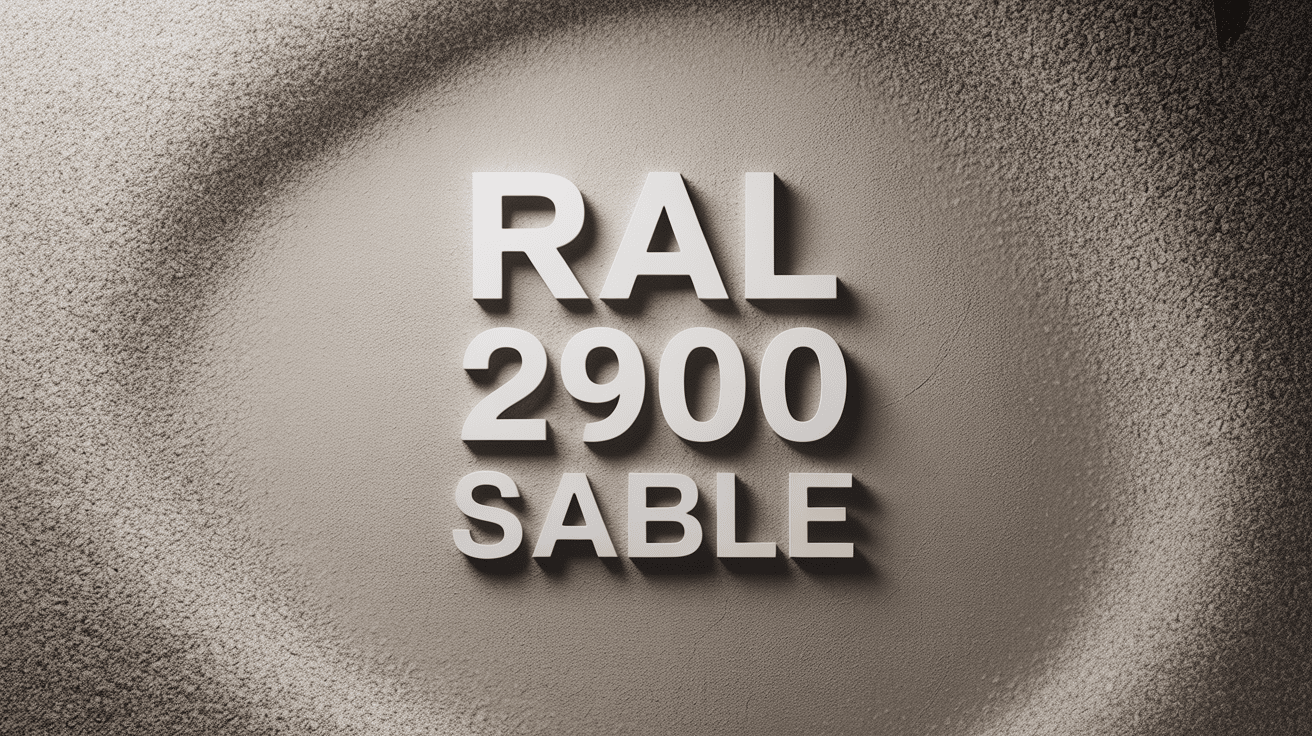 surface métallique ral 2900 sablé texture granuleuse