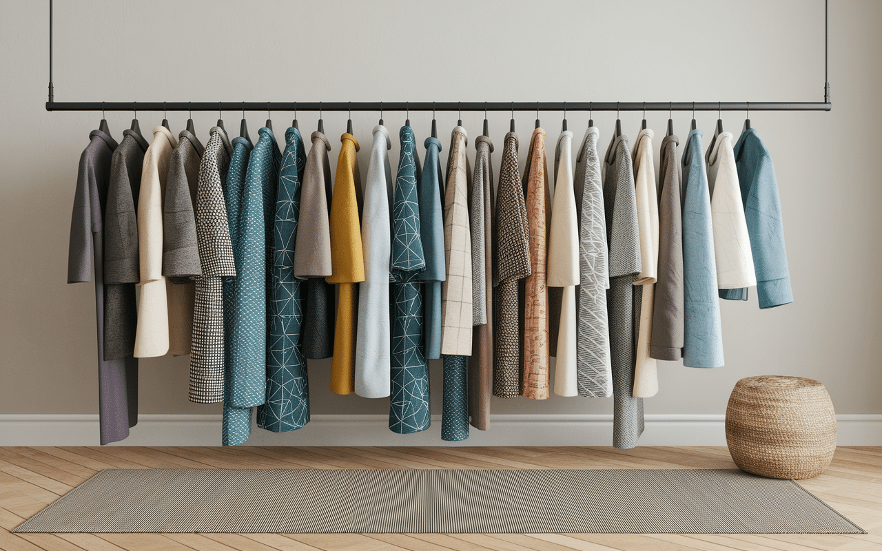 rideaux dressing fait maison avec rideau fonctionnel tendance