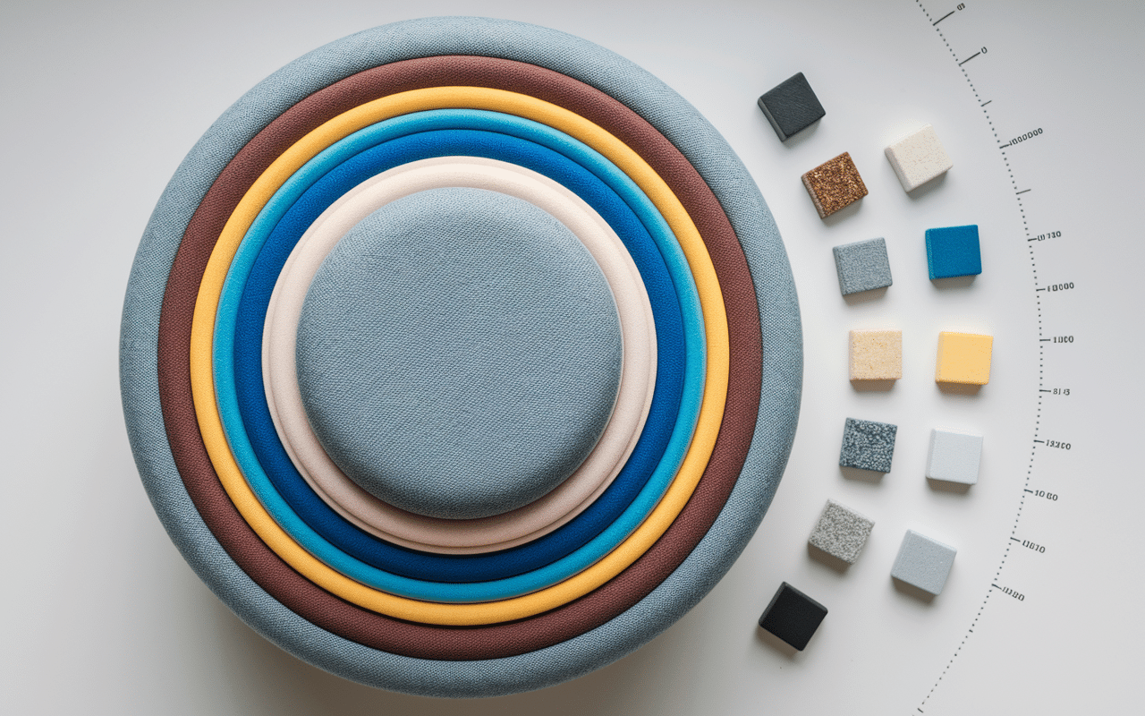 Coupe technique rideau phonique porte d'entrée matériaux