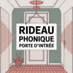 Illustration rideau phonique porte d'entrée hall appartement