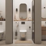 Coupe toilettes modernes taille m2
