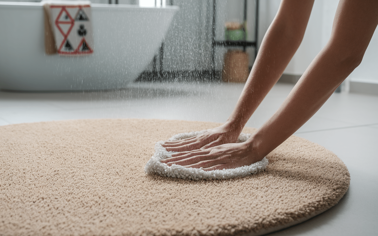 tapis diatomite danger nettoyage main precautions