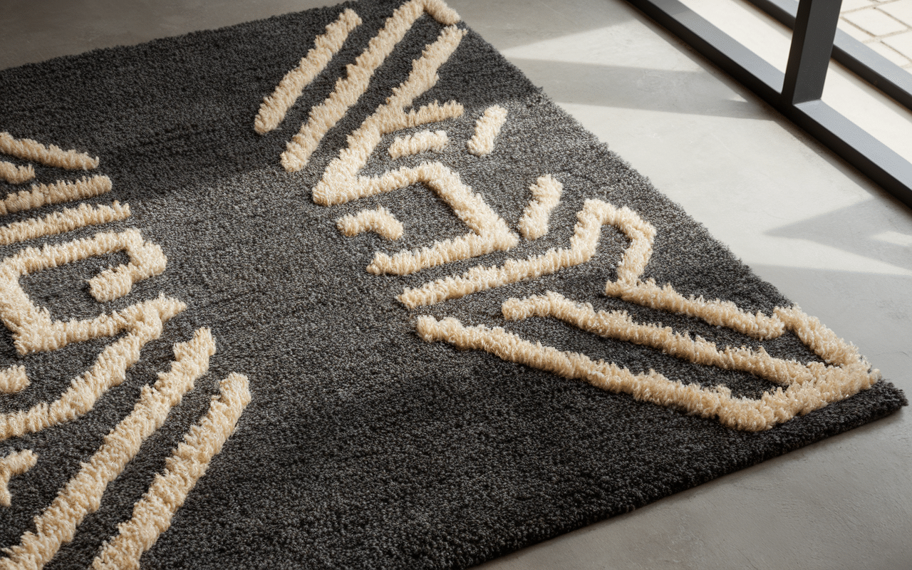 Gros plan tapis pour style industriel texture brute