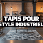 Tapis pour style industriel au centre salon loft urbain