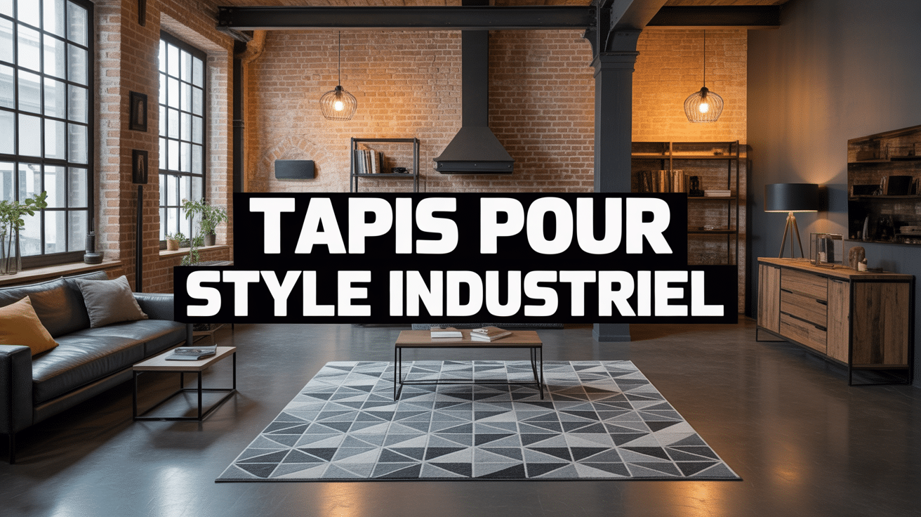 Tapis pour style industriel au centre salon loft urbain