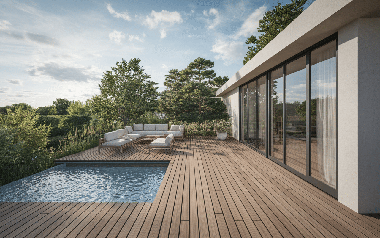 terrasse avec piscine en bois plans et détails techniques
