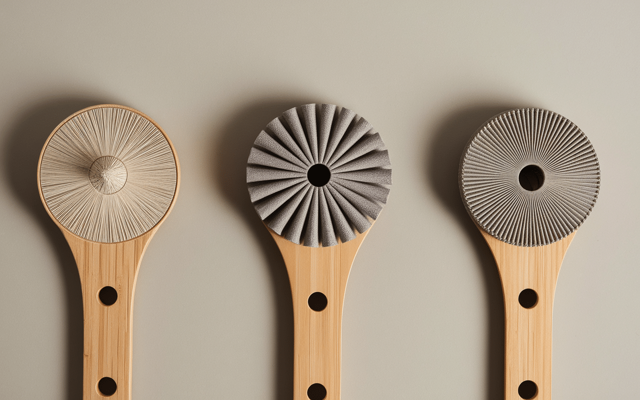 Balai professionnel microfibre plat franges vapeur alignés