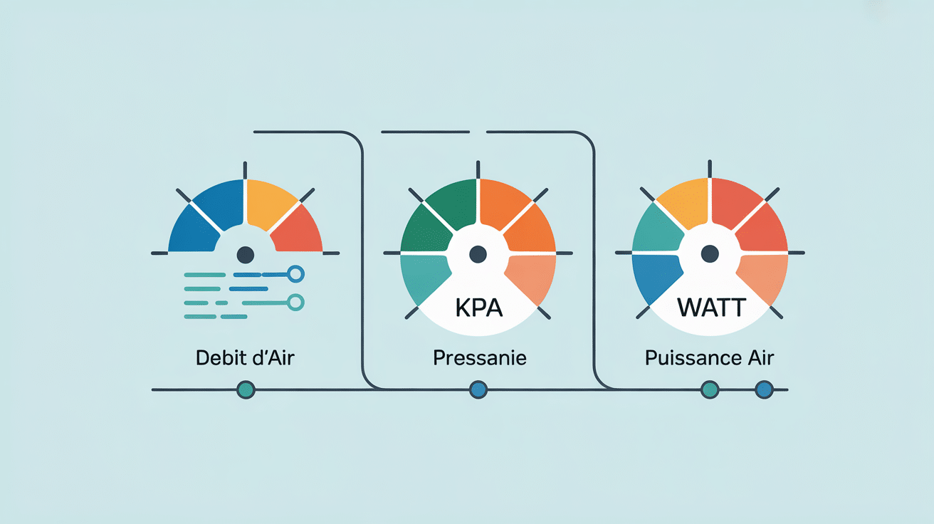 Jauges debit air watt et pression 40 kpa en air watt
