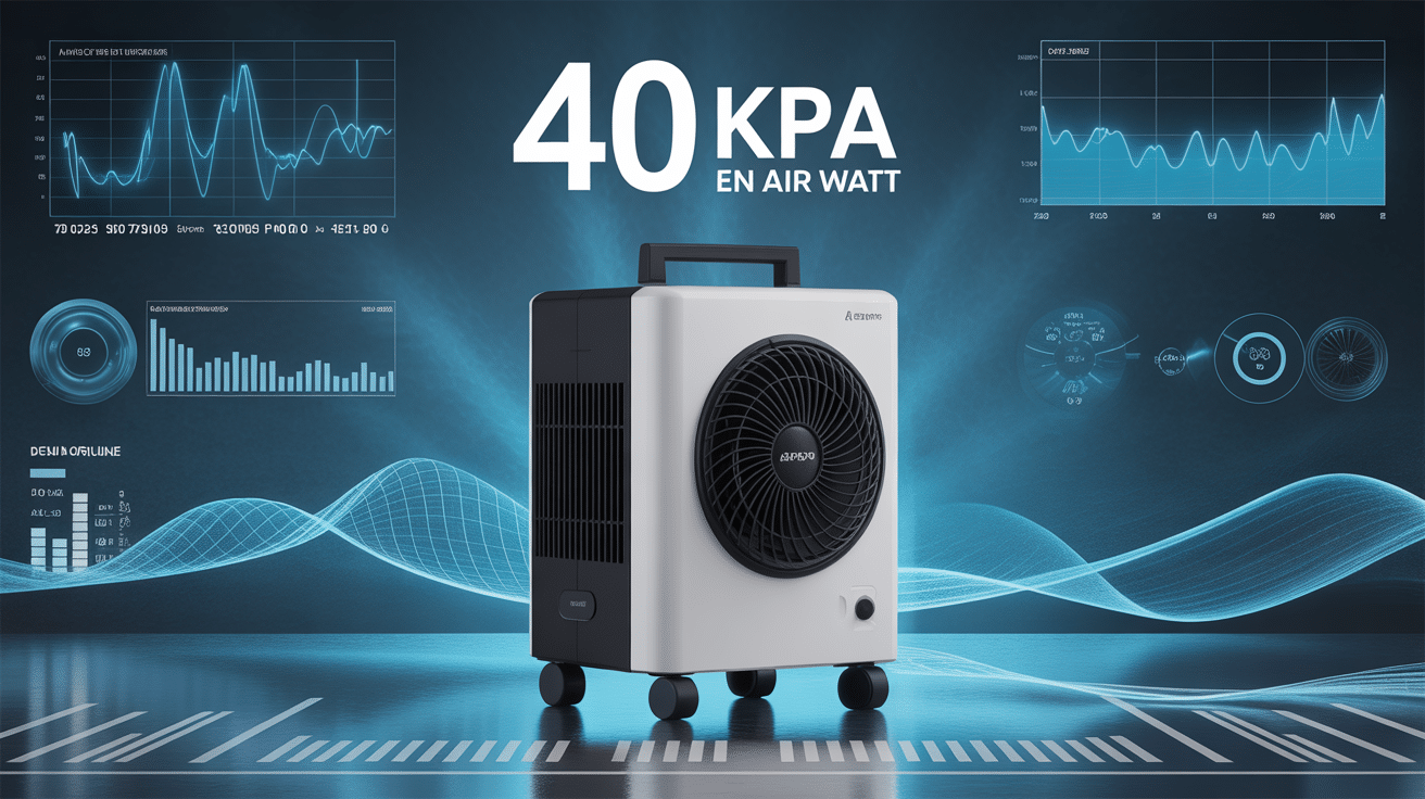Aspirateur moderne 40 kpa en air watt avec jauges et graphiques
