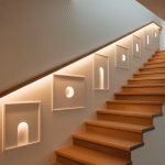 applique mural pour escalier moderne éclairage led sécurisé